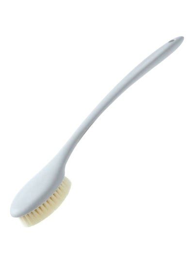 Buy Soft Bristles Back Bath Shower Scrubber White/Beige 7x1x3cm in Saudi Arabia