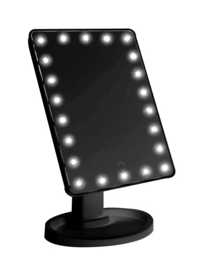 Buy LED Make Up Mirror Black 29x18x8cm in Saudi Arabia