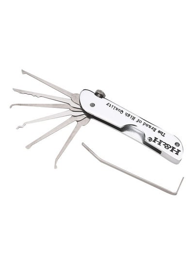 Buy 7 in 1 Lock Picking Tool Kit Silver in UAE