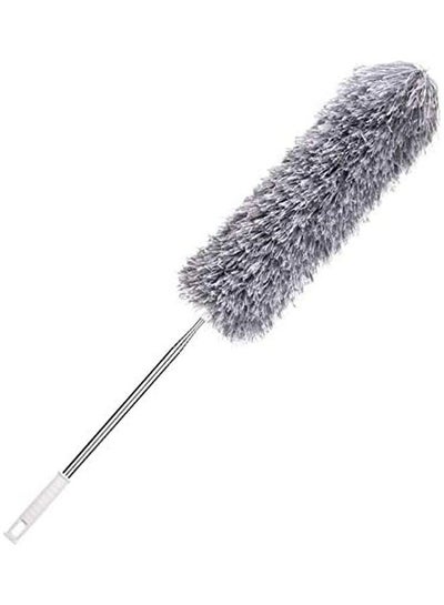 Buy Microfiber Duster with Extension Pole Grey/Silver/White in Egypt