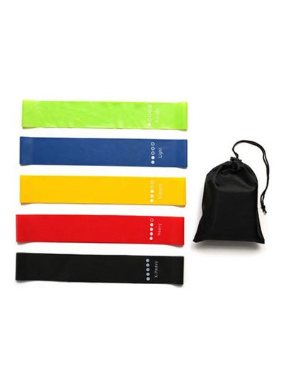 Buy Resistance Bands Exercise Bands For Woman Yoga Resistance Loop Bands For Legs And Butt Workout Bands For Home Fitness 5 Set With Bag in Egypt