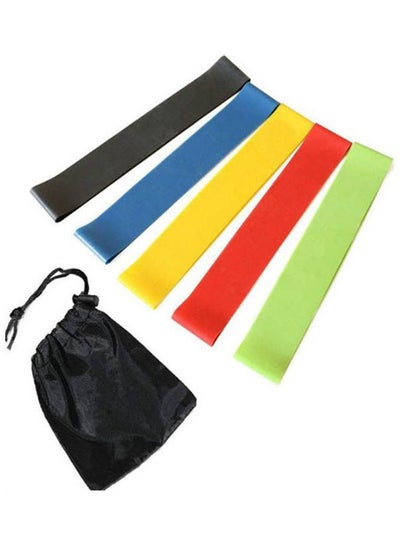 Buy Resistance Bands Set Of 5 Exercise Loops Workout Bands Fit Home Fitness Yoga Physical Therapy With Carry Bag Gym Exercise Bands,Resistance Bands in Egypt