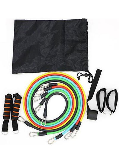 Buy 11-Piece Latex Resistance Fitness Tube Pull Rope Fitness Elastic Exercise Bands Set in Egypt