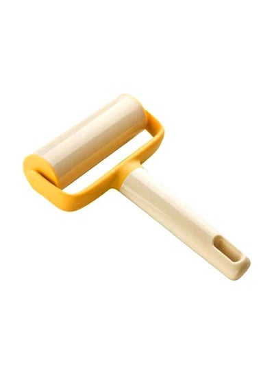 Buy Wide Rolling Pin Yellow 17cm in UAE