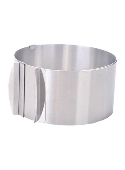 Buy Adjustable 3D Round And Square Cake Mold Silver in UAE