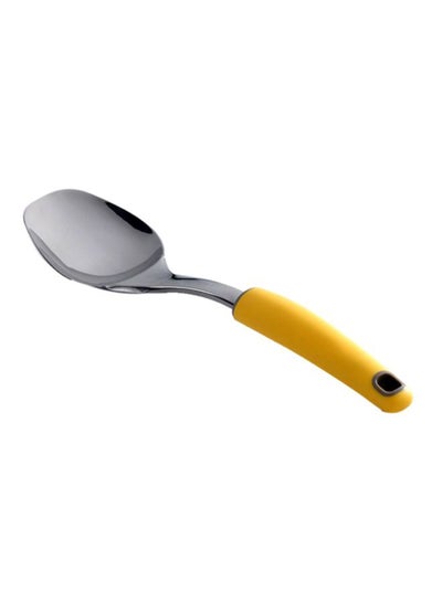 Buy Mimosa Steel Solid Spoon Silver/Yellow in Saudi Arabia