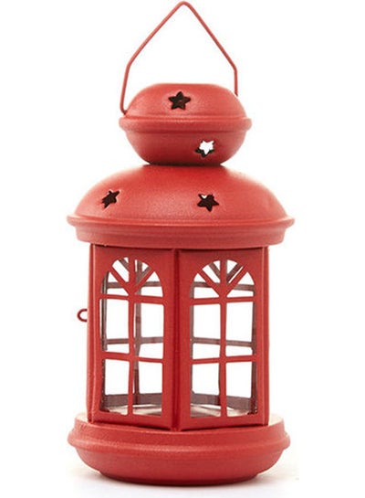 Buy Ramdan Metal Lantern With Lantern Red in Saudi Arabia