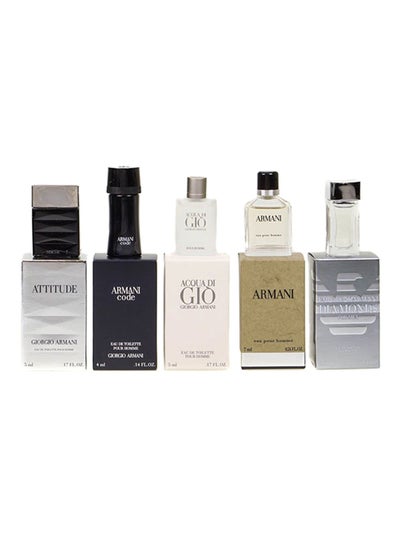 Buy Set of 5 Mini Perfumes Armani Code 4, Armani Diamonds 4, Armani Acqua Di Gio 5,  Profumo 5, Armani Green 7ml in UAE