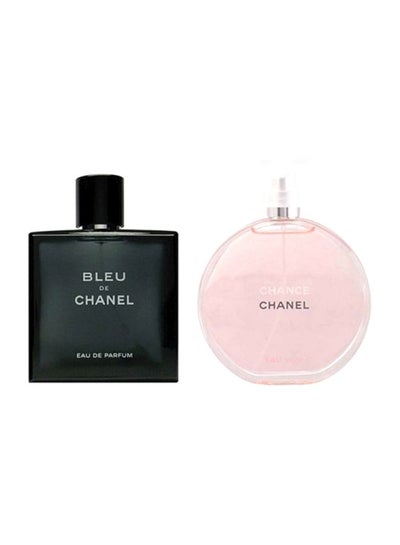 Chanel Gift Set Bleu De EDT 100 Ml ,Chance Eau Vive EDT 100ml price in Egypt, Noon Egypt