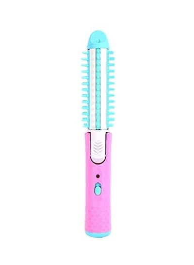 Buy 8813HS 2 in 1 Curler and Straightener Pink/Blue 12inch in UAE