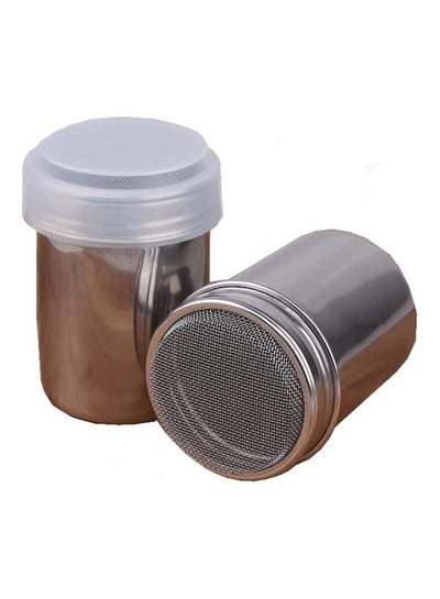 Pack Of 2 Portable Stainless Steel Coffee Sifter Silver/White price in ...