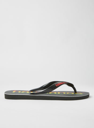 Buy Logomania Flip Flops Black/Ruby red in Saudi Arabia