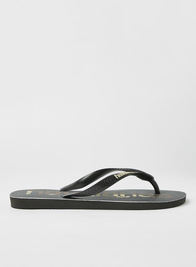 Buy Logomania Flip Flops Black/White in Saudi Arabia