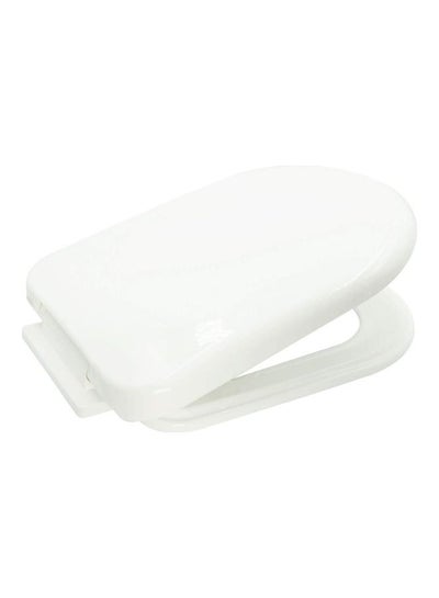 Buy Toilet Seat Lid Cover White 43.9x35.6cm in UAE