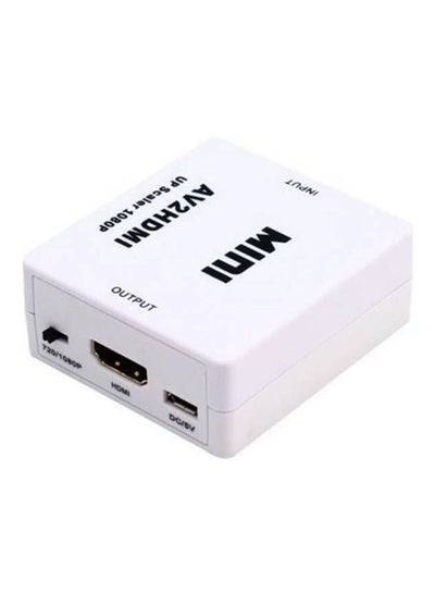 Buy 1080P Digital Av Rca To Hdmi Analog Audio Video Composite Cvbs Converter Hd White in Egypt