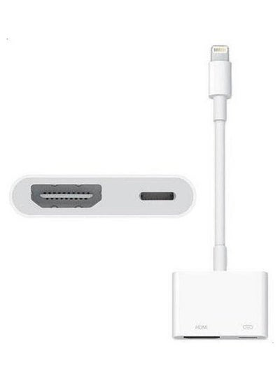 Buy Lightning Digital Av Adapter Hdmi For Apple White in Saudi Arabia