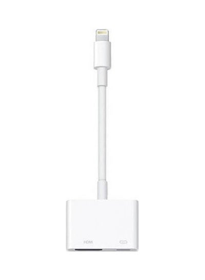 Buy Apple 8Pin Lightning To Digital Av Adapter Hdmi Cable For Iphone & Ipad White in UAE