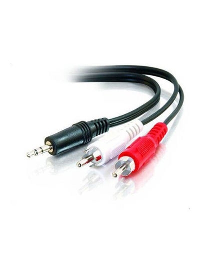 Buy One 3.5Mm Male Stereo To Two Rca Male For Mobile Phones Black/Multicolour in Egypt