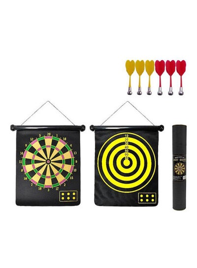 Buy Two Sided Magnetic Dart Board With 6 Safety Darts - 15 Inch in Saudi Arabia