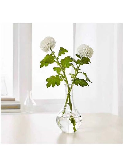 Buy Glass Flowers Bottle Vase Transparent 3.5x17cm in UAE