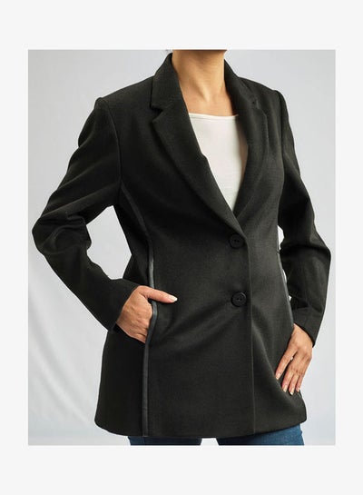 Buy Long Sleeve   Coat Black in Egypt