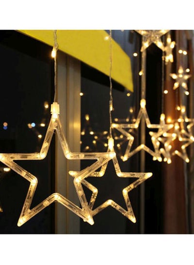 Buy Home Decoration LED Star Lights, Curtain String Lights For Bedroom, 8 Lighting Modes, Waterproof Fairy Lights For Bedroom, Wedding, Party Decoration Gold in UAE