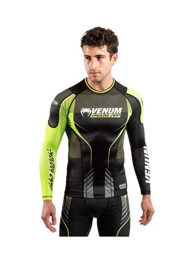 Buy Long Sleeves Rashguard Black/Green in UAE