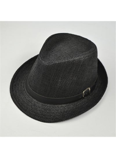 اشتري قبعة جاز كاجوال من القش أسود في السعودية