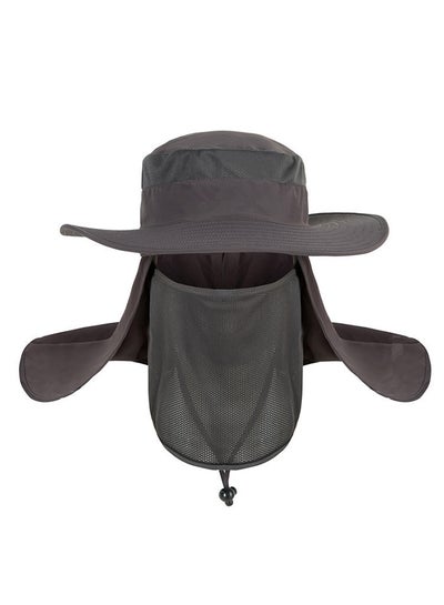Buy Fishing Sunscreen Hat Grey in Saudi Arabia