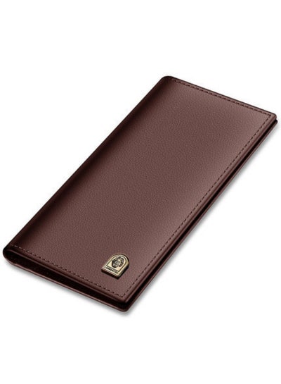 Buy Solid Bi Fold Wallet Brown in Saudi Arabia