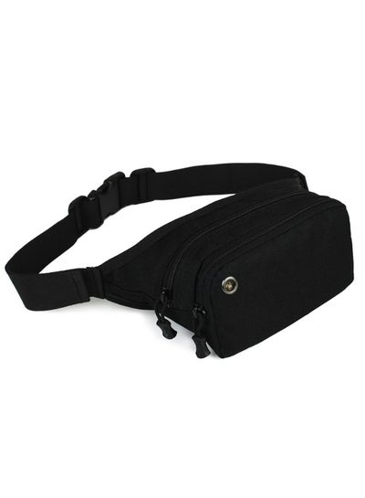 Buy Solid Chest Waistpack Belt Shoulder Bag Black in UAE