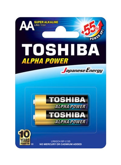 Buy 2-Pieces Battery AA Alpha Power Multicolour in Egypt