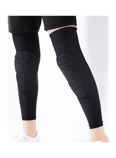 Buy 2-Piece Anti-Slip Leg Sleeves with Protective Knee Pad 24 x16 x 2cm in Saudi Arabia