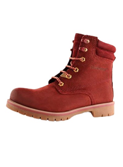 Buy Lace Up Ankle Boots Burgundy in Egypt