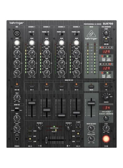 Buy Professional 5-Channel DJ Mixer DJX750 Black/Grey in Saudi Arabia