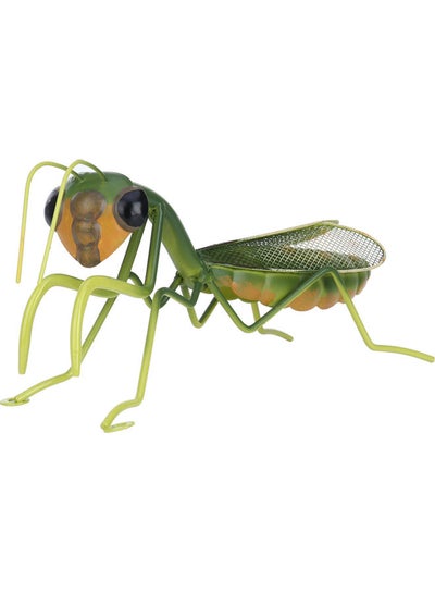 Buy Iron Mini Praying Mantis Wall Ornament Green/Black 28 x 9.5 x 13.5cm in Saudi Arabia