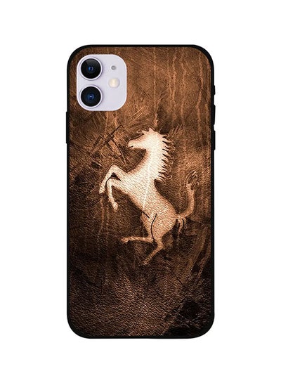 Buy Protective Case Cover For Apple iPhone 12 Mini Leather Horse in Saudi Arabia