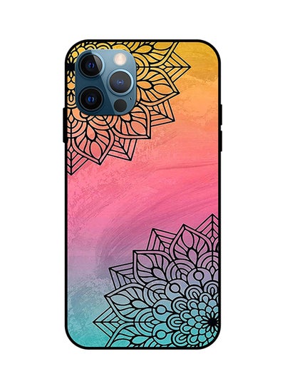 Buy Protective Case Cover For Apple iPhone 12 Pro Max Top & Bottom Flower Multicolour in Saudi Arabia