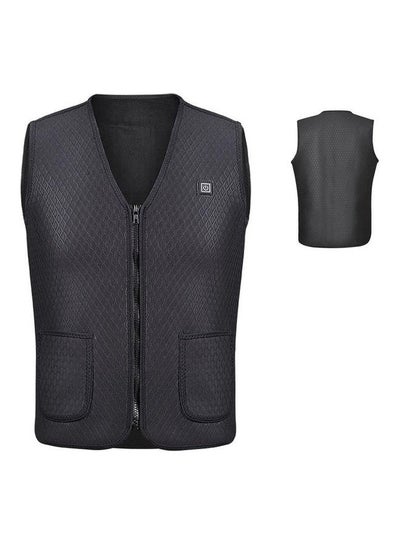 اشتري Electric USB Heated Warm Vest أسود في الامارات