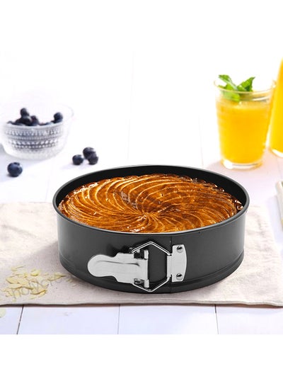 Buy Non-Stick Round Clip Baking Pan black 20cm in UAE