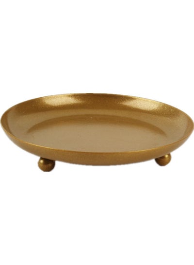 Buy Iron Art Incense Candle Tray Gold 11.2cm in UAE