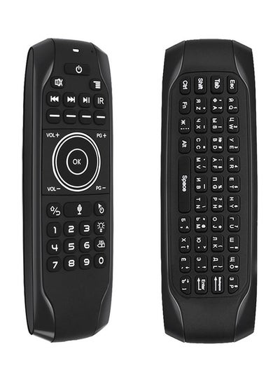 Buy 6-Axis Multifunctional Air Mouse With Keyboard-Russian/English Black in Saudi Arabia