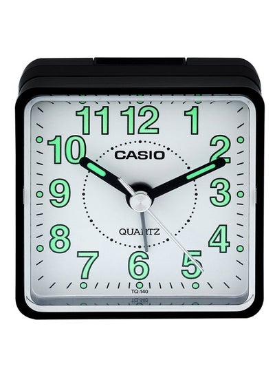 Buy Analog Alarm Desk Clock Black/White/Green 5.7 x 5.7 x 3.3cm in Saudi Arabia