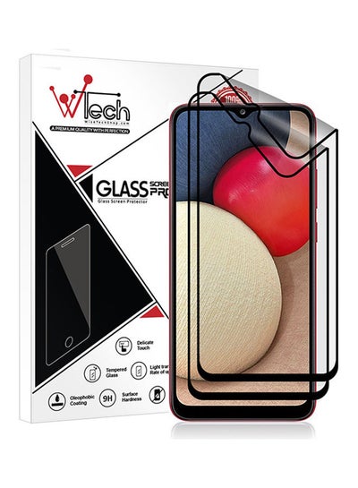 Buy Pack Of 2 9H Hardness Screen Protectors For Samsung Galaxy A02s Clear/Black in Saudi Arabia