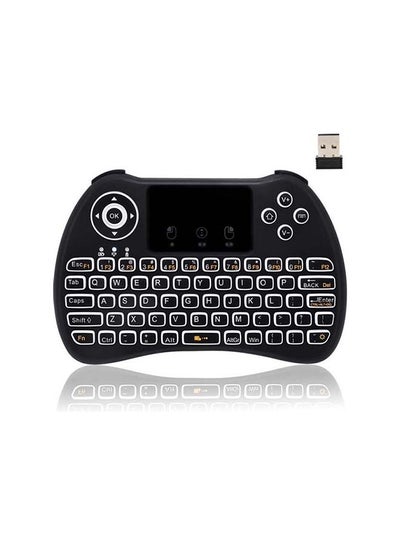Buy Backlit Mini Wireless Keyboard With Touchpad Mouse For Google Android TV Black in UAE