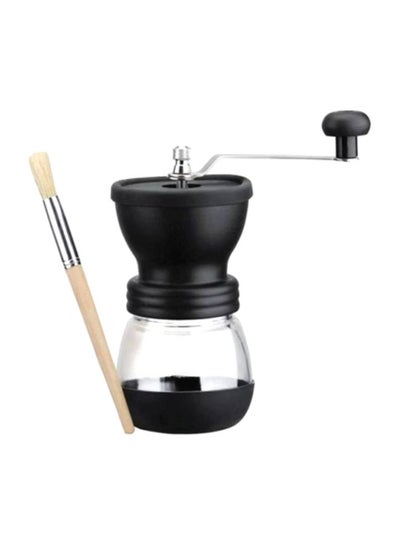 Buy Manual Coffee Grinder With Storage Jar Black/Clear 0.5Liters in UAE