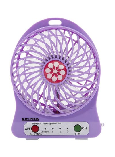 Buy Rechargeable Mini Fan KNF6037 Purple in Saudi Arabia