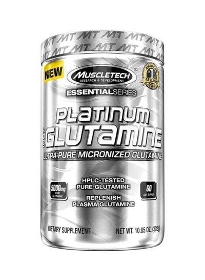 Buy Platinum Glutamine Unflavored 60 Servings 300g in UAE