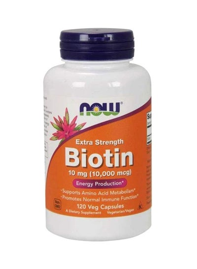 Buy Extra Strenght Biotin Dietary Supplement 10 Mg, 120 Veg Capsules in UAE