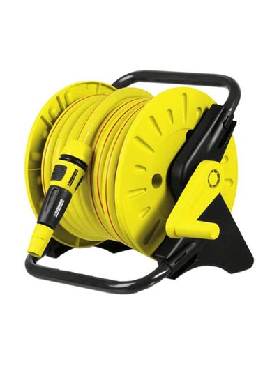 Buy Rubber Hose Reel 15M Black/Yellow in Saudi Arabia